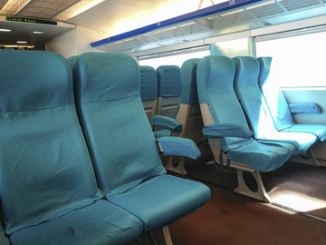 磁浮列车座位蓝色素材