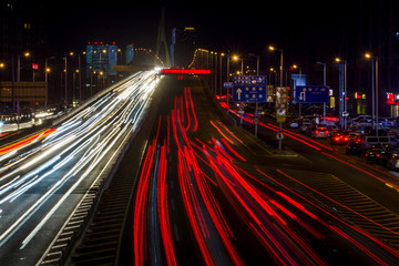 都市夜景汽车光轨