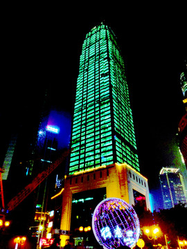 重庆解放碑建筑夜景