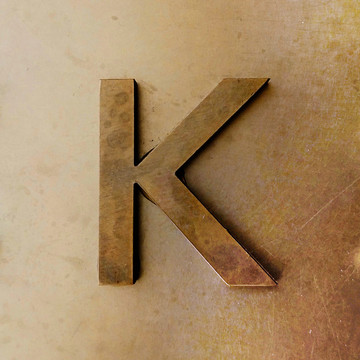 实体铜质金属英文字母实拍K