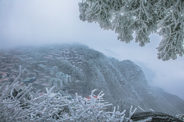 庐山雪景