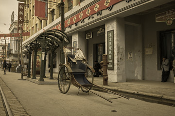 老上海黄包车