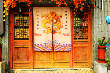 中式仿古木门