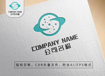 小行星logo星球标志设计