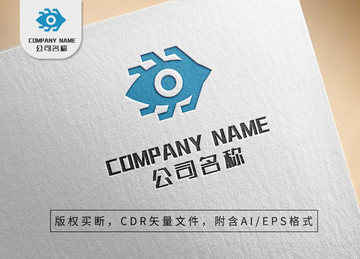 可爱童话眼睛logo标志设计