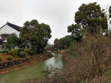 中式园林梅湖风景