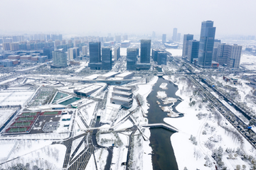 扬州广陵新城雪景