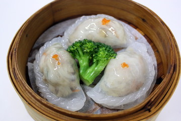 鲜虾金针菇蒸饺