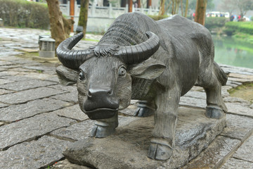 中国十二生肖雕塑丑牛