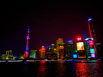 上海外滩夜景灯光