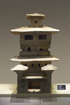 汉代五层彩绘陶仓楼