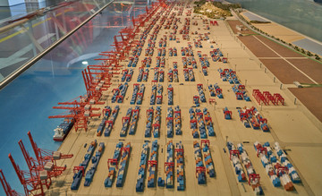 上海洋山深水港模型