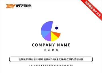 圆形三角形转圈公司标志logo