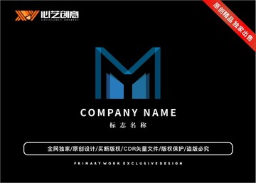 MM字母变形互联网标志logo