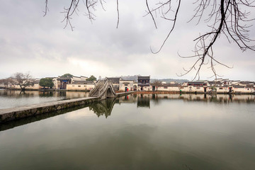 中国宏村小镇风景