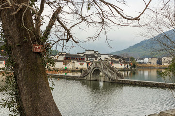 中国宏村小镇风景