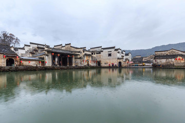 中国宏村小镇风景