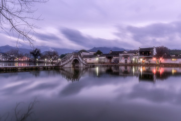 宏村冬季夜景