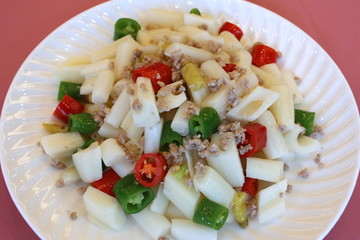 双椒肉碎炒藕带