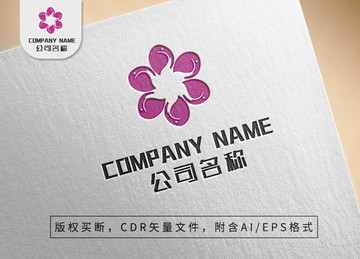 优雅花瓣女性行业logo商标