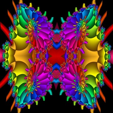 五彩螺旋抽象印花图案