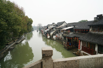 江南水乡西塘古镇的河道
