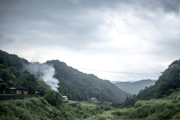 日本山村云雾