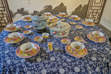 中式餐桌餐具