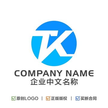 字母TK组合标志