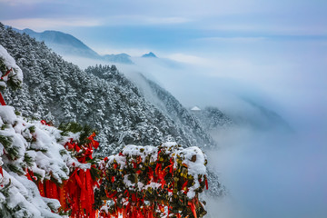 庐山锦绣谷雪景