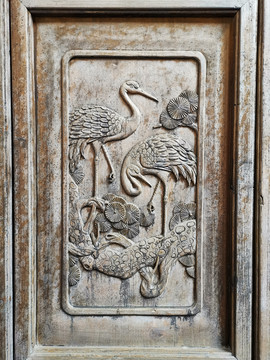 扬州个园松鹤木雕装饰