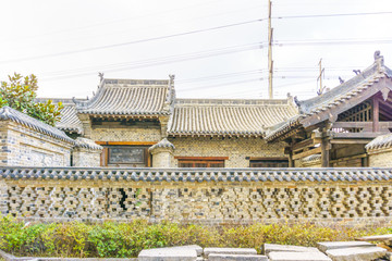 中式宅院围墙