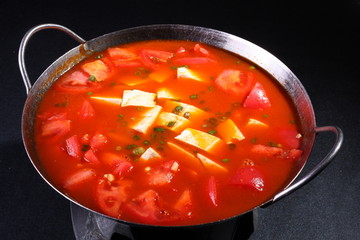 西红柿炖老豆腐