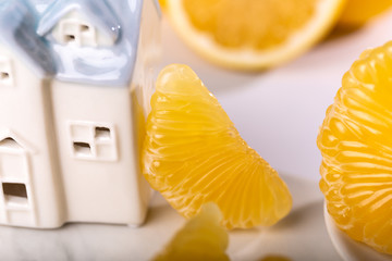 棚拍柚子