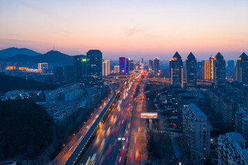 航拍济南燕山立交桥夜景18