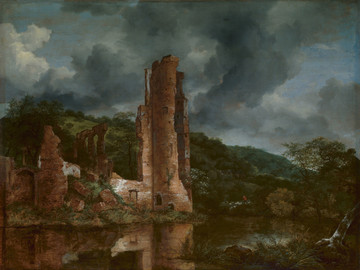 雅各布·凡·雷斯达尔景观与城堡的废墟