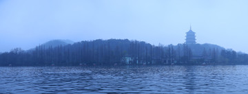 水墨西湖全景