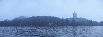 水墨西湖全景