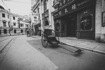 老上海民国建筑街道场景