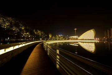 金华施光南音乐广场夜景