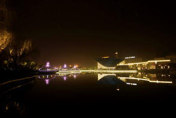 金华施光南音乐广场夜景