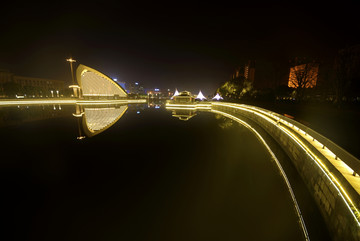 金华施光南音乐广场夜景