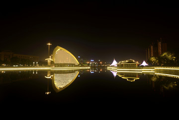 金华施光南音乐广场夜景