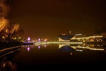 金华施光南音乐广场夜景