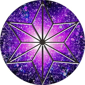 紫色星空六边形