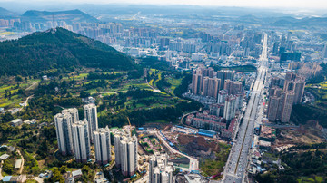 阆中市区全景