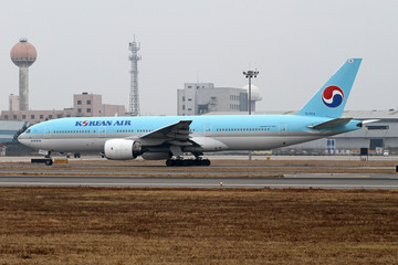 大韩航空飞机准备起飞