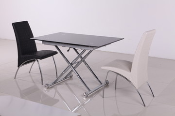 实木现代简约家具餐桌配套椅整体