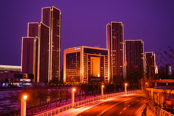 天津CBD海河夜景