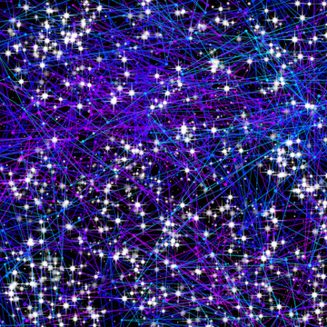 蓝紫色科技线条星空图